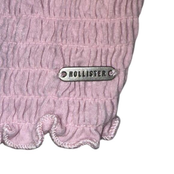 Hollister Co Women's Pink Crop-top Size Small Ruched - Picture 2 of 6